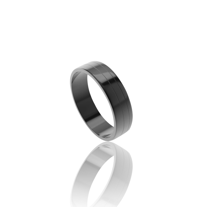 Gold ring on sale with black