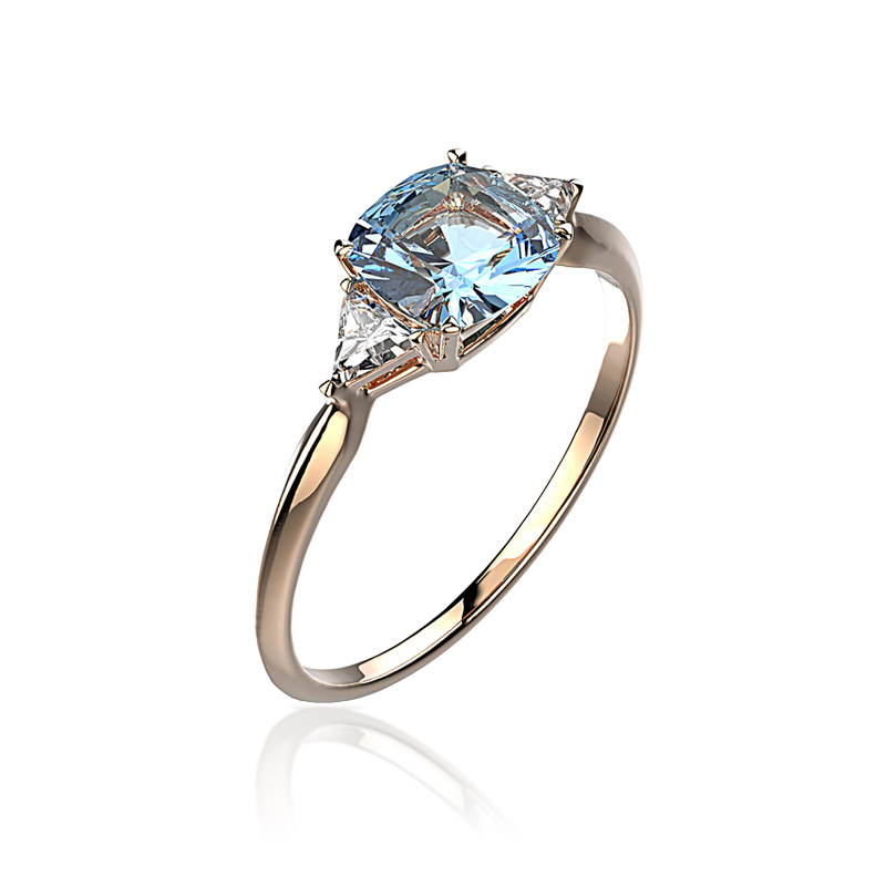 Gold sapphire on sale and diamond ring