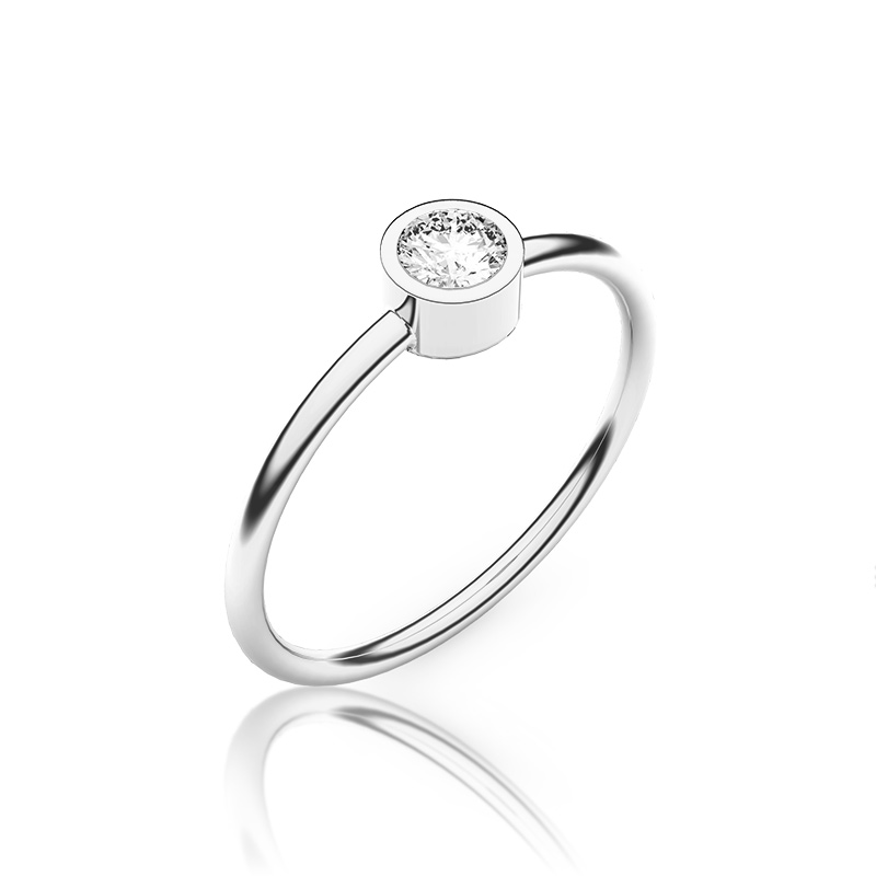 White gold solitaire diamond ring sale